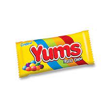 CANDYLAND YUMS FRUITY CHEW 25 GM PC