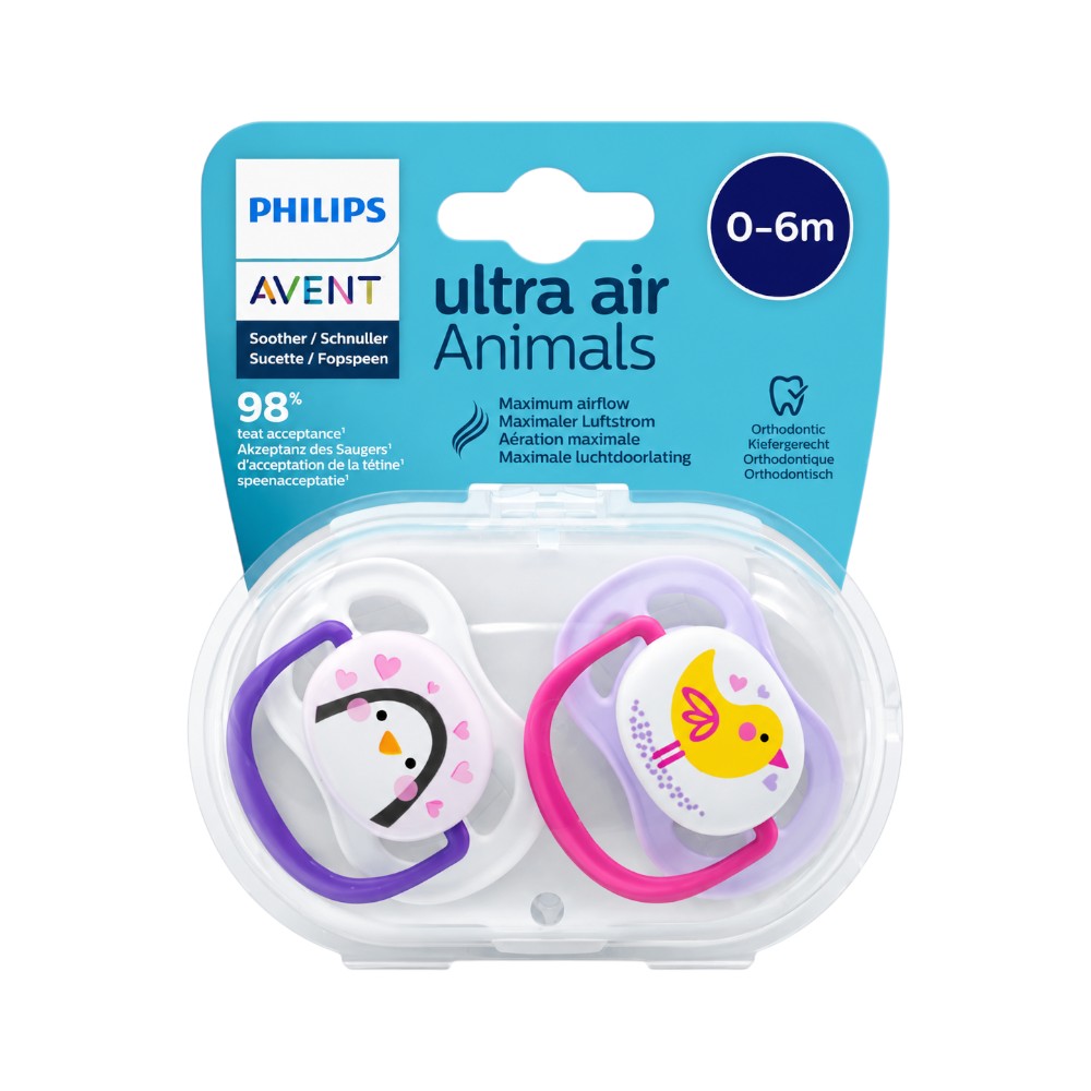 PHILIPS AVENT BABY SOOTHER ULTRA AIR ANIMALS 0-6M SCF080/06