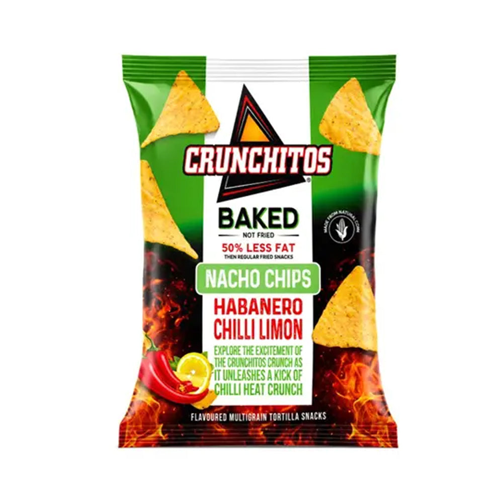 CRUNCHITOS NACHO CHIPS HABANERO CHILLI LIMON 32 GM