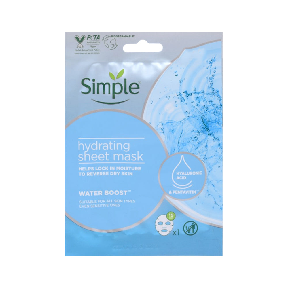 SIMPLE HYDRATING SHEET MASK WATER BOOST FOR DRY SKIN