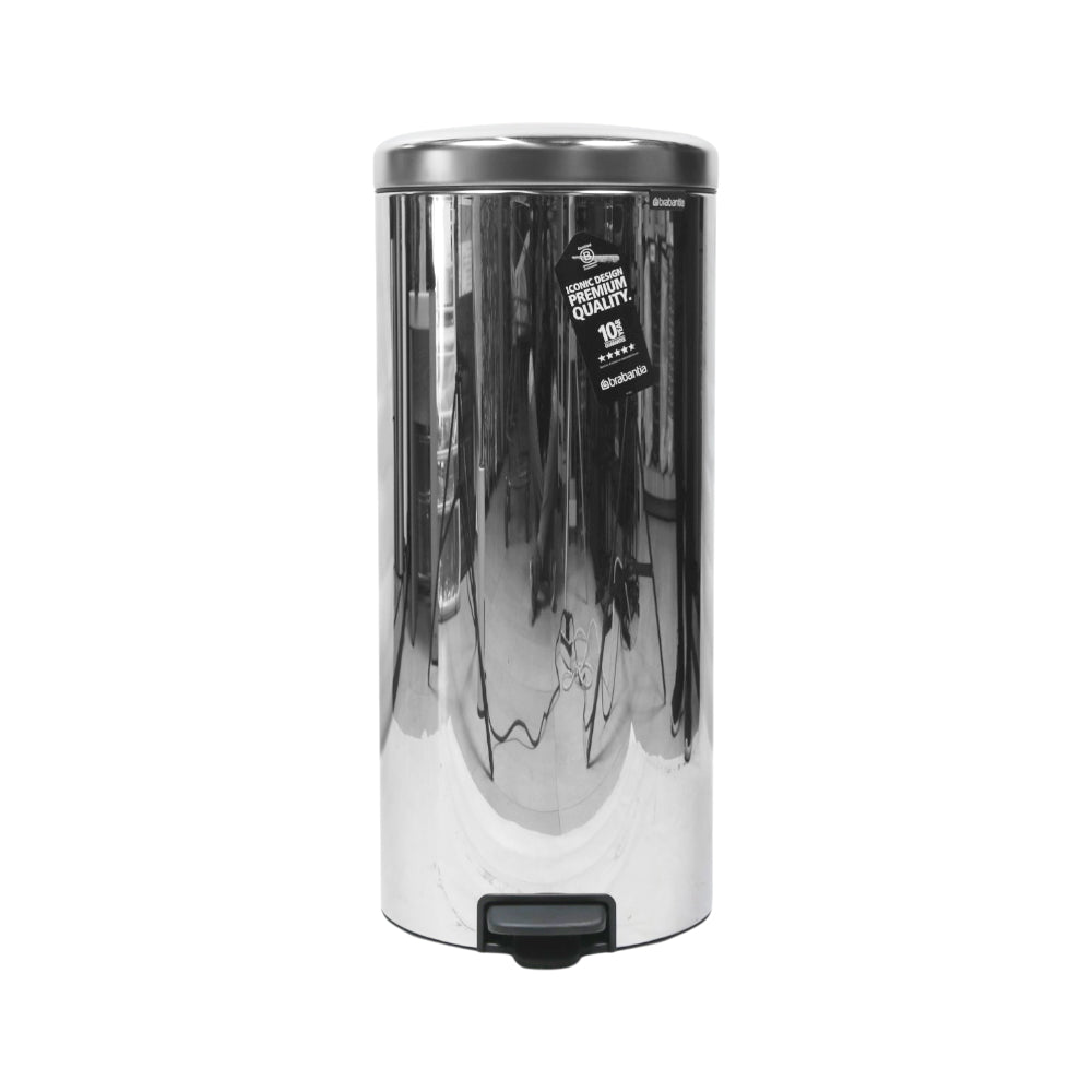 DUST BIN BRABANTIA 30 LTR 114366 BRILLIANT STEEL