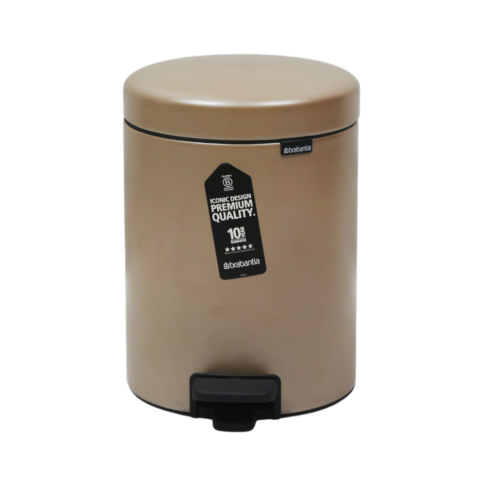 DUST BIN BRABANTIA 5 LTR 304422 METALLIC GOLD