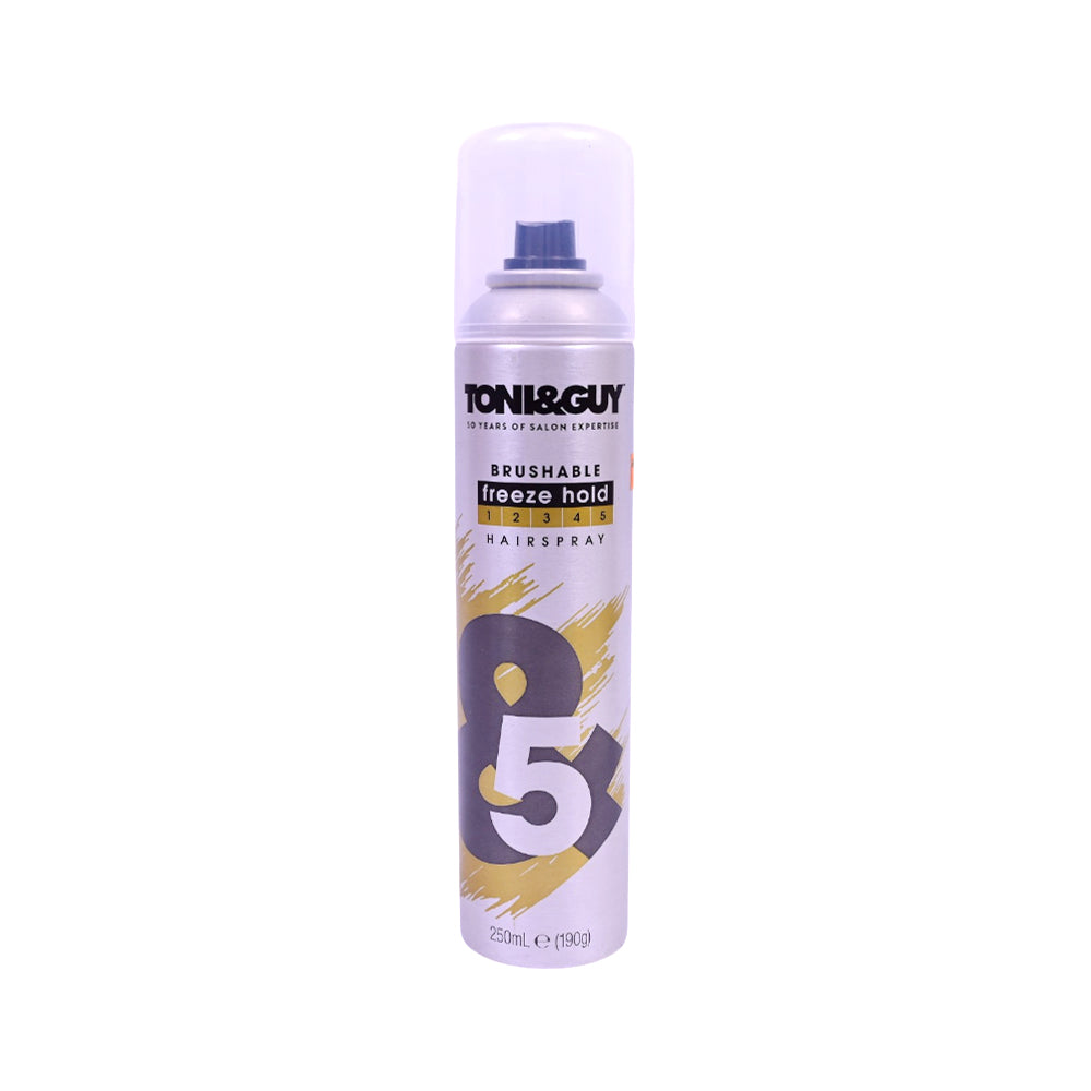 TONI & GUY HAIR SPRAY FREEZE HOLD BRUSHABLE 250ML