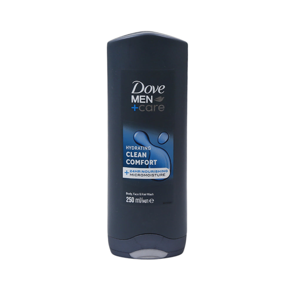 DOVE MEN CARE BODY AND FACE WASH CLEAN COMFORT 250 ML