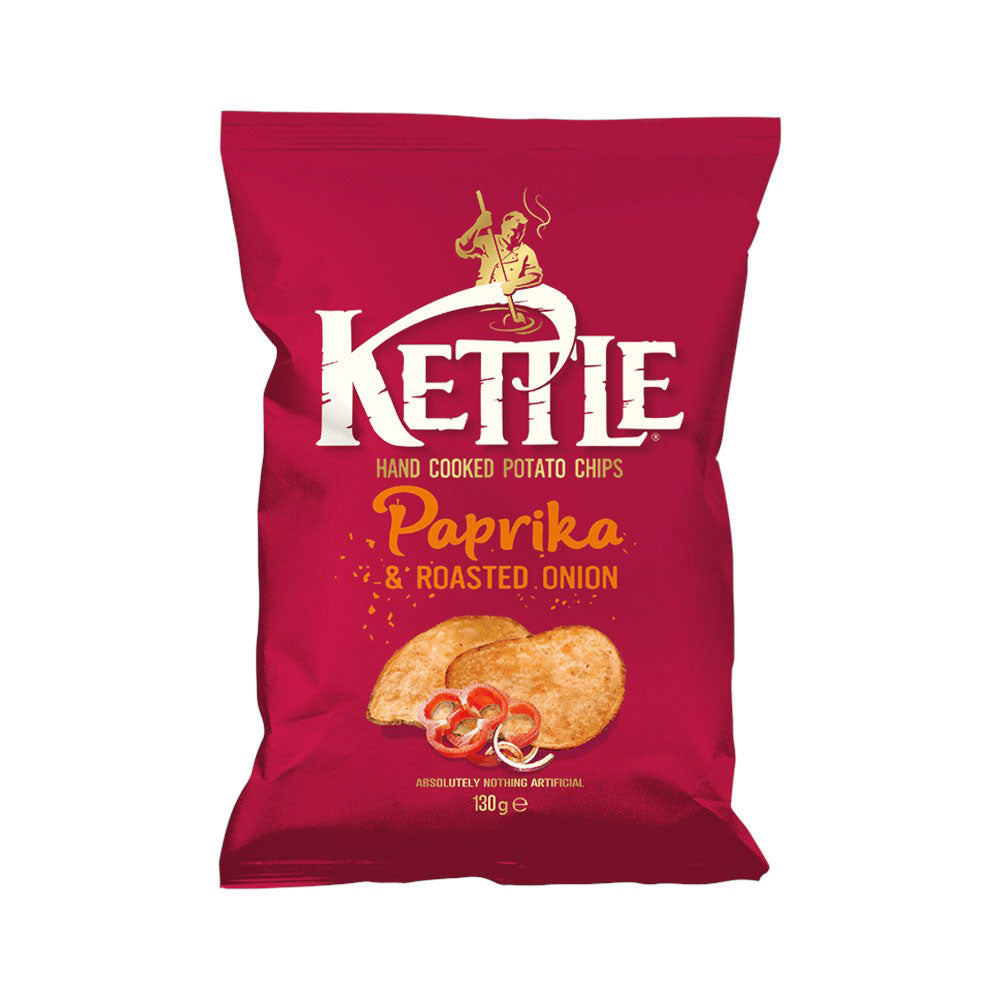 KETTLE CHIPS PAPRIKA & ROASTED ONION 130 GM