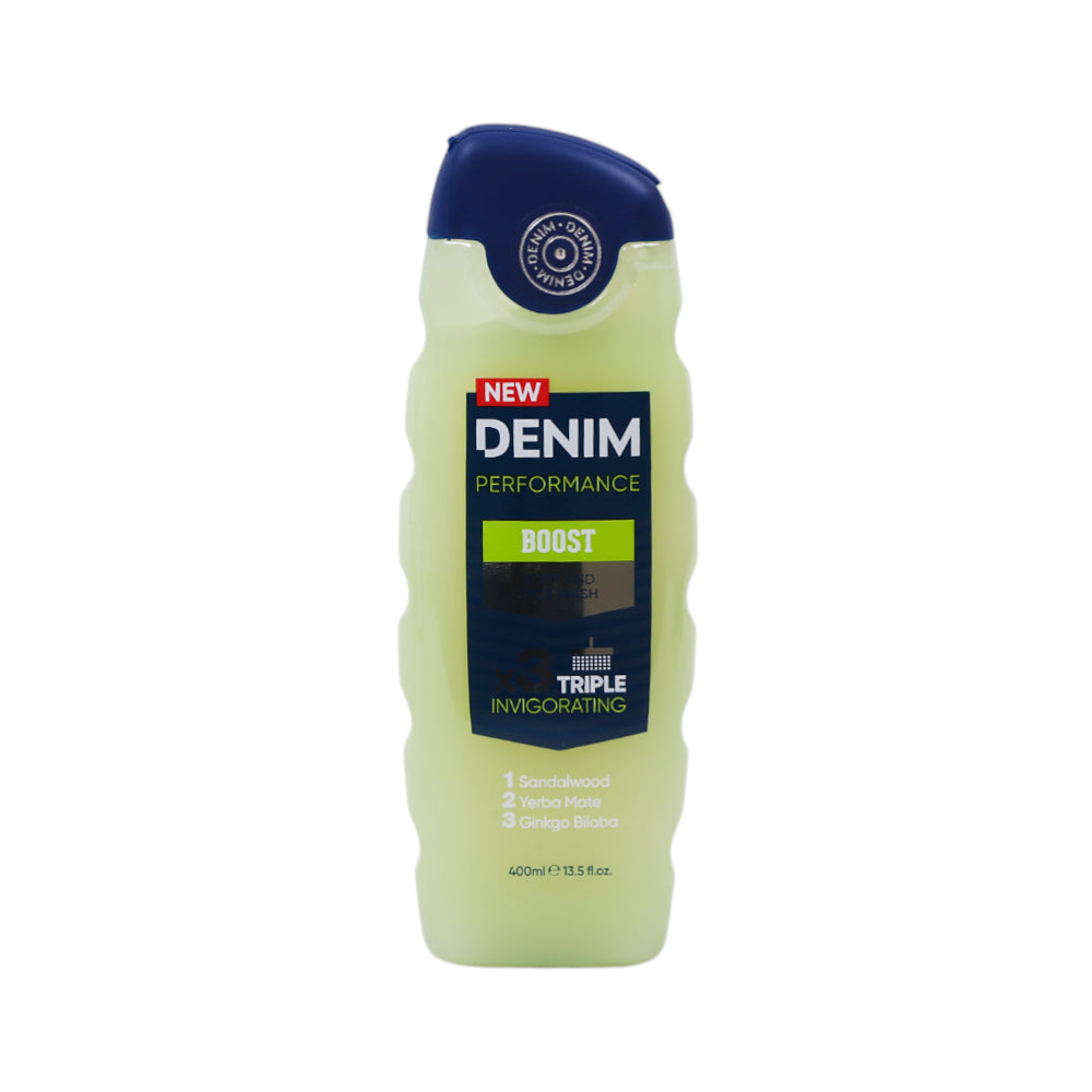 DENIM BODY & FACE WASH BOOST TRIPLE INVIGORATING 400 ML