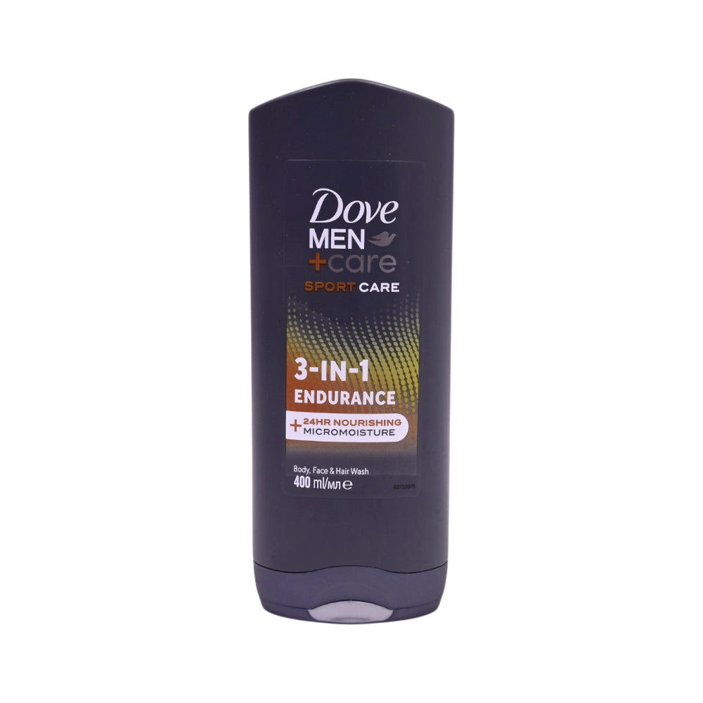 DOVE  MEN BODY WASH SPORT CARE ENDURANCE  3IN1 400 ML