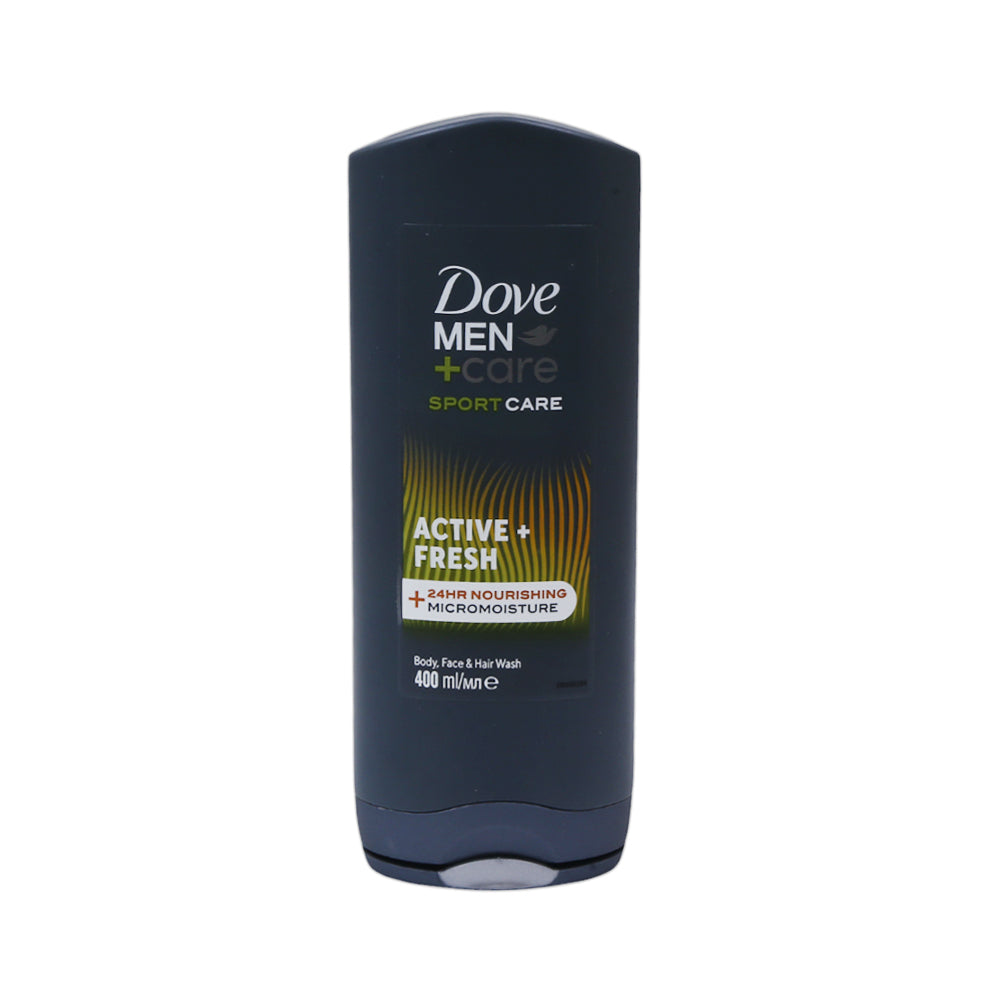 DOVE MEN CARE BODY AND FACE WASH ACTIVE FRESH 400 ML