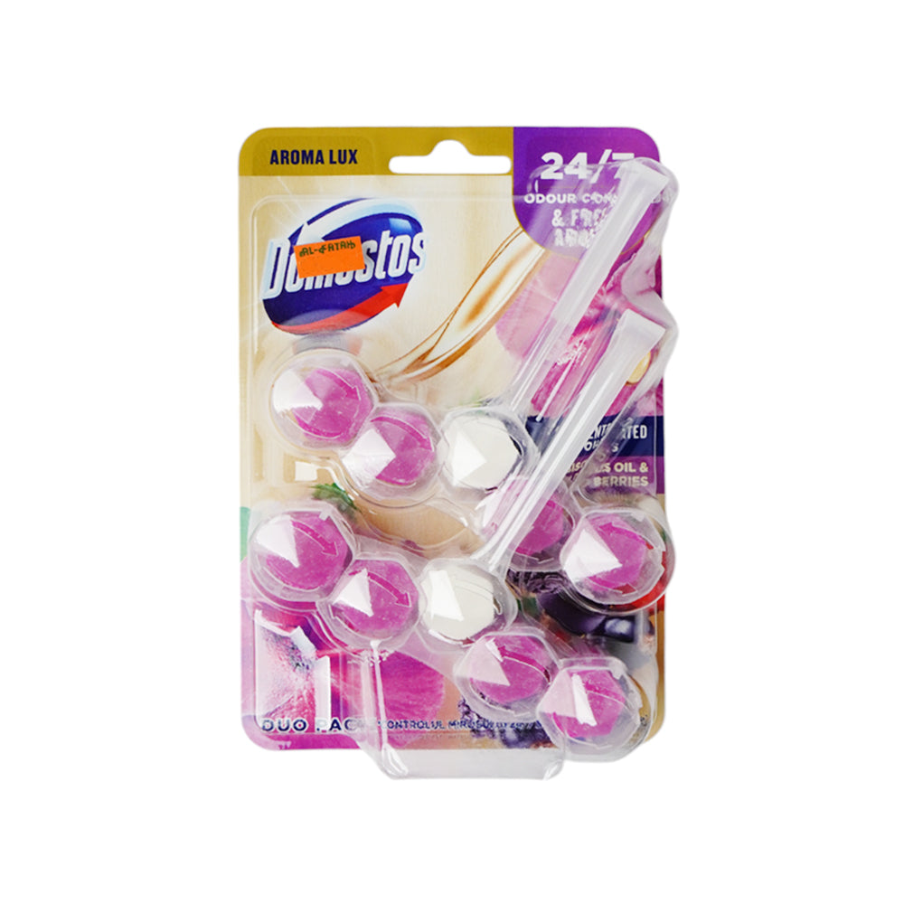 DOMESTOS TOILET FRESHNER HIBICUS OIL  & WILD BERRIES 2X55 GM