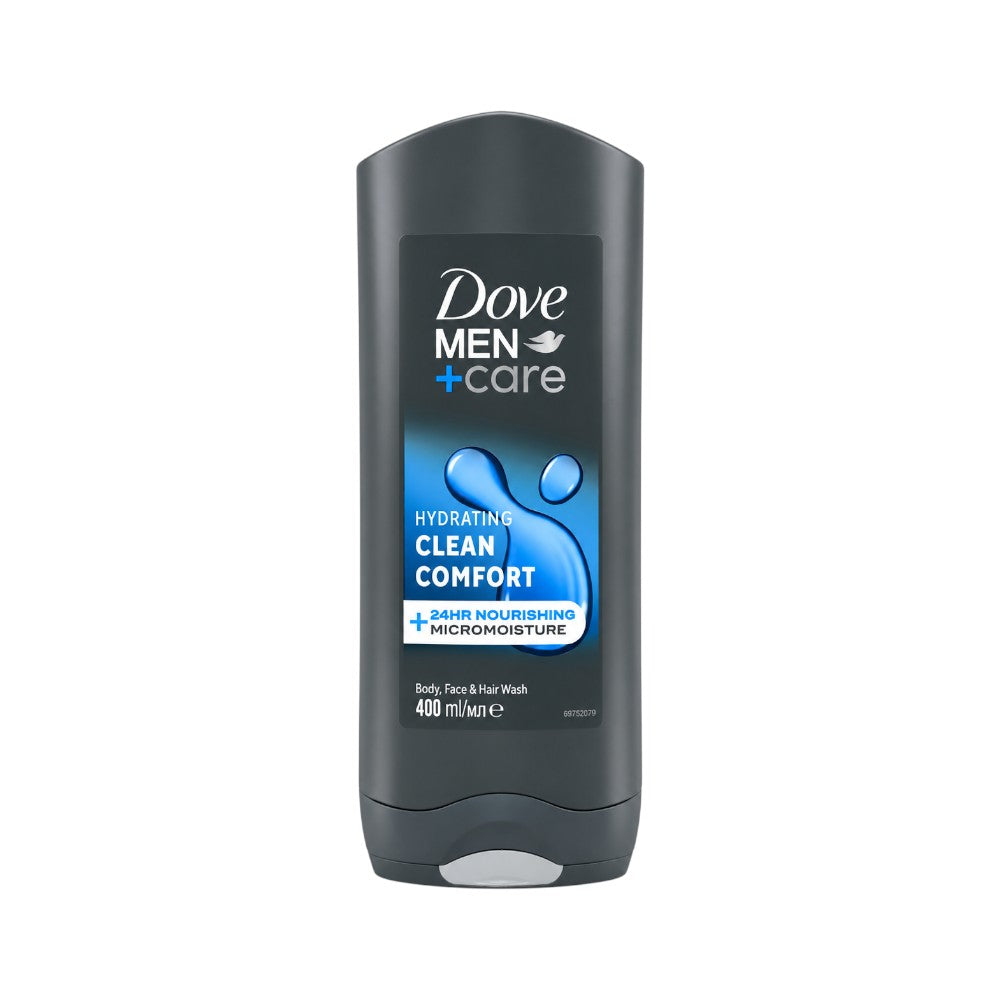 DOVE MEN CARE BODY AND FACE WASH HYDRATING CLEAN COMFORT 400