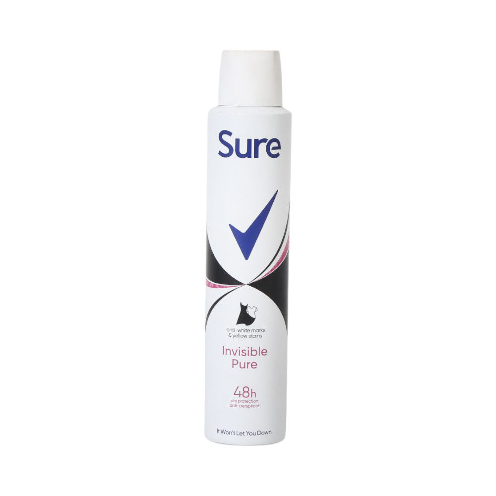 SURE BODY SPRAY INVISIBLE PURE 48H 200 ML