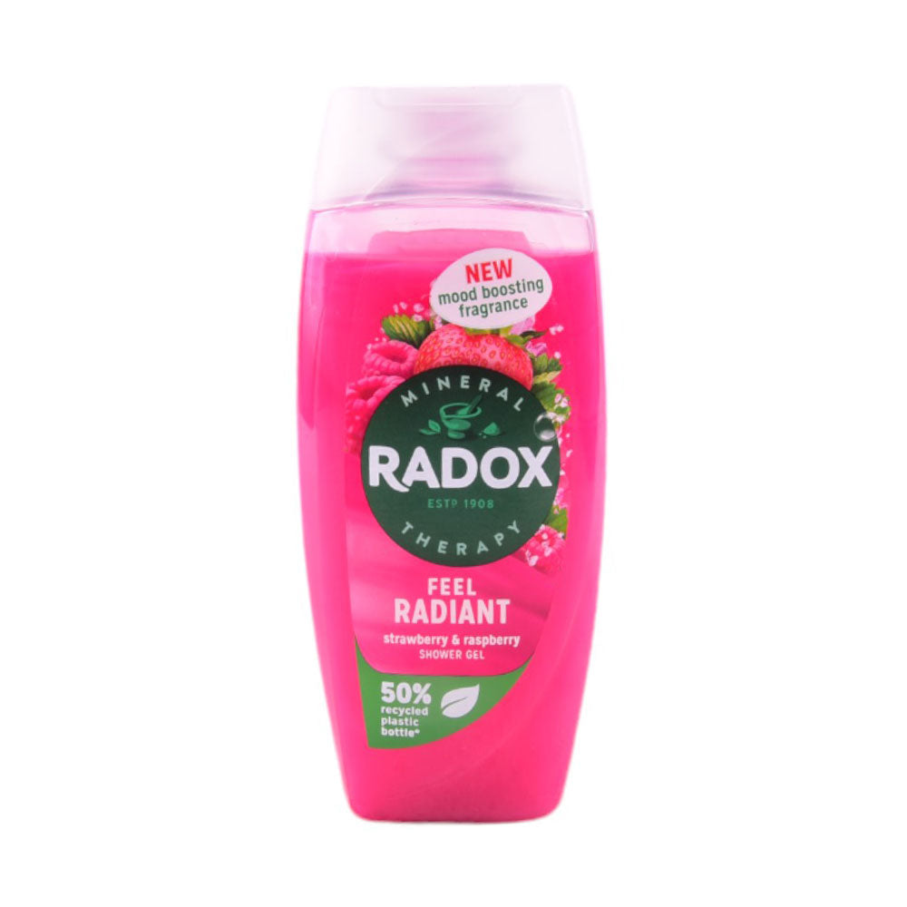 RADOX SHOWER GEL FEEL RADIANT STRAWBERRY AND RASBERRY 225 ML