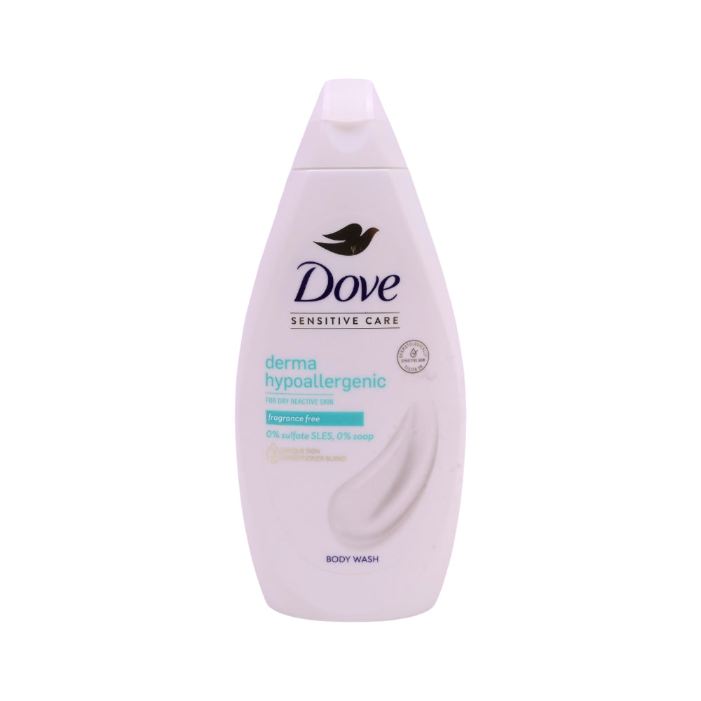 DOVE BODY WASH DERMA HPYOALLERGENIC 450 ML