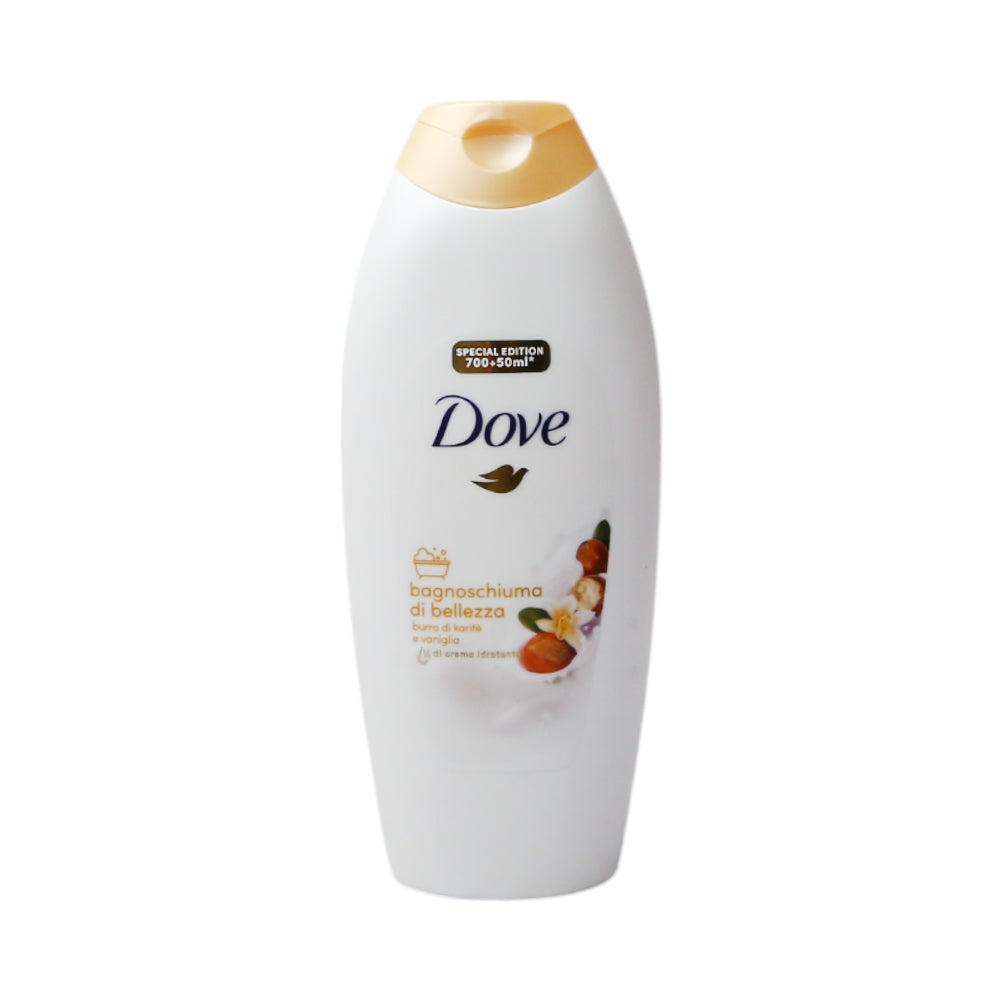 DOVE BODY WASH REFRESHING BUBBLE BATH SHEA & VANILLA 750 ML