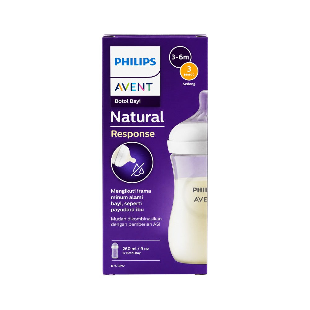 PHILIPS AVENT NATURAL BOTTLE 3.0 9OZ PK1 260ML SCY903/01