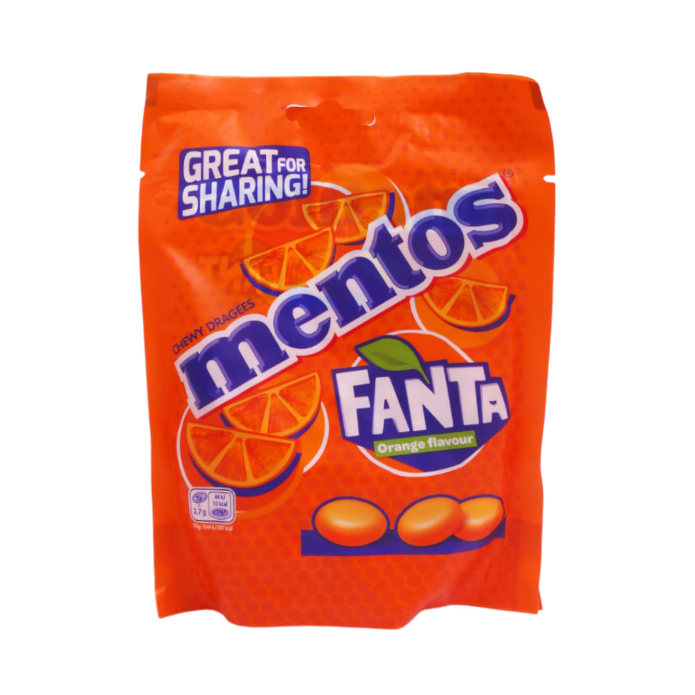 FANTA MENTOS ORANGE FLAVOUR CHEWY DRAGEES 140 GM