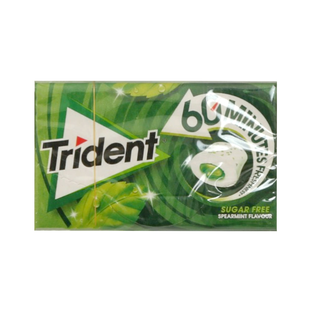 TRIDENT GUM FRESH PEPPERMINT SUGAR FREE 22 GM
