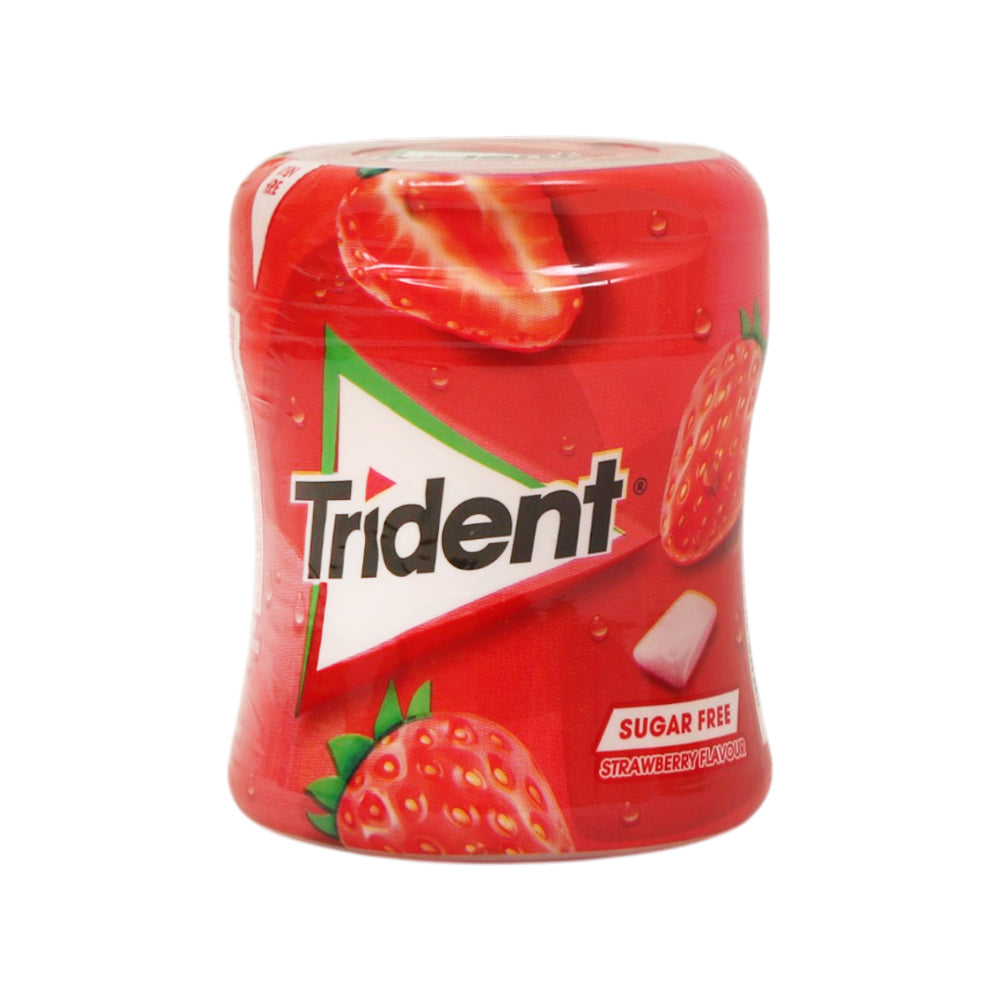 TRIDENT GUM STRAWBERRY SUGAR FREE 82.6 GM BASIC