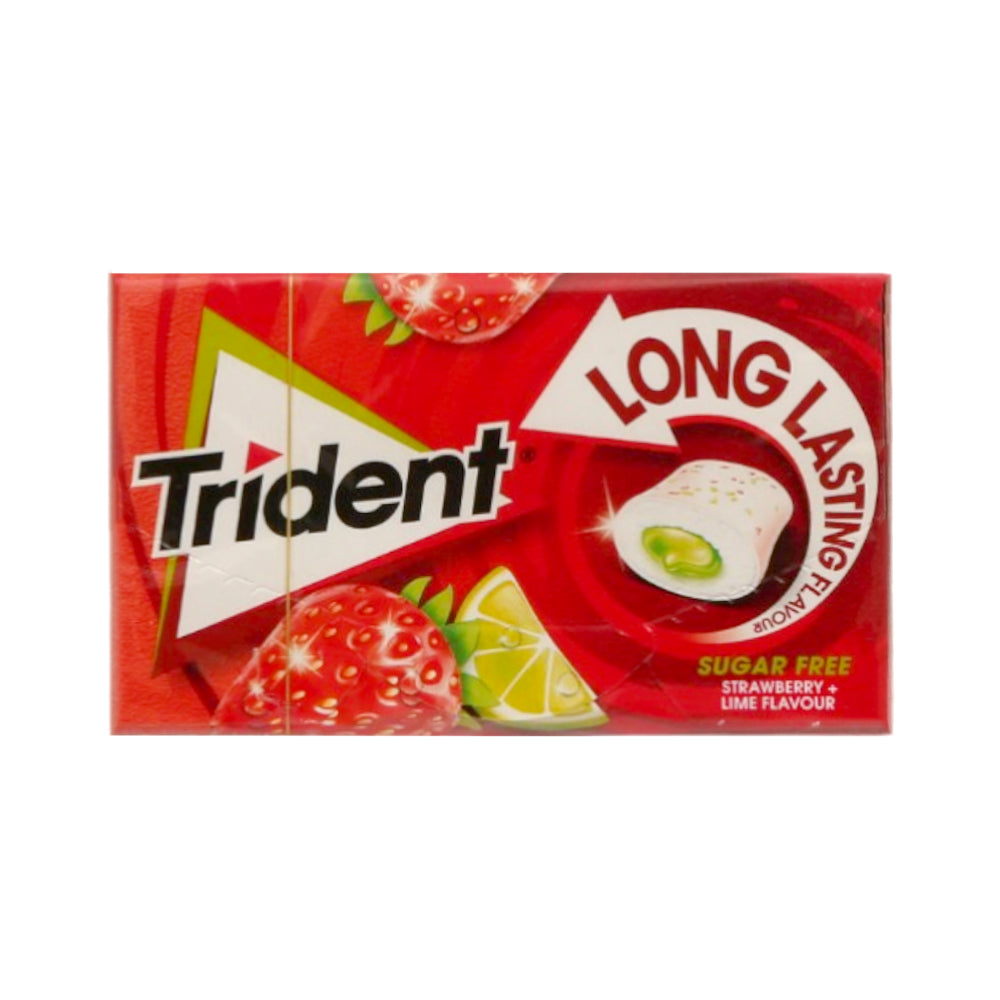 TRIDENT GUM STRAWBERRY SUGAR FREE 22 GM