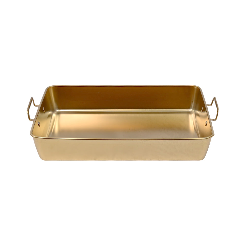 TRAY STEEL GOLDEN 35CM 25-27