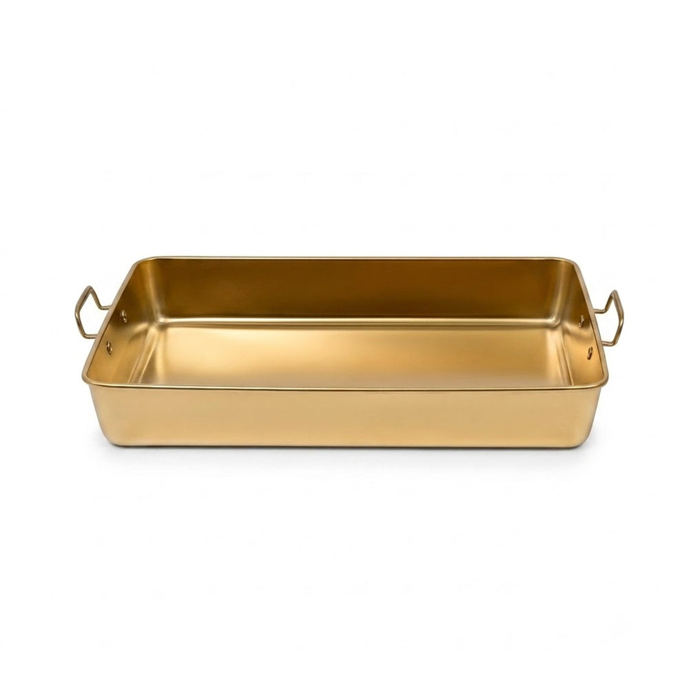 TRAY STEEL GOLDEN 40CM 25-28