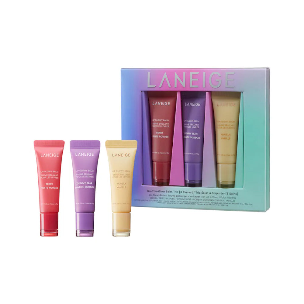 LANEIGE LIP GLOWY BALM PACK OF 3 NEW 10G