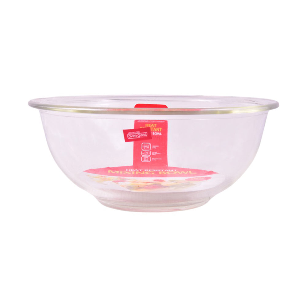 LOCK & LOCK HEAT RESISTANT GLASS MIXINGBOWL 2.5L21cm