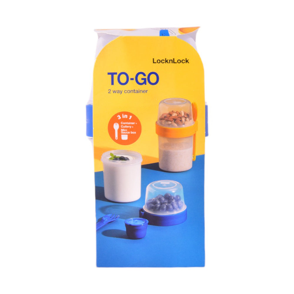 LOCKNLOCK 2 IN 1 CEREAL 560ML+310 ML BLUE