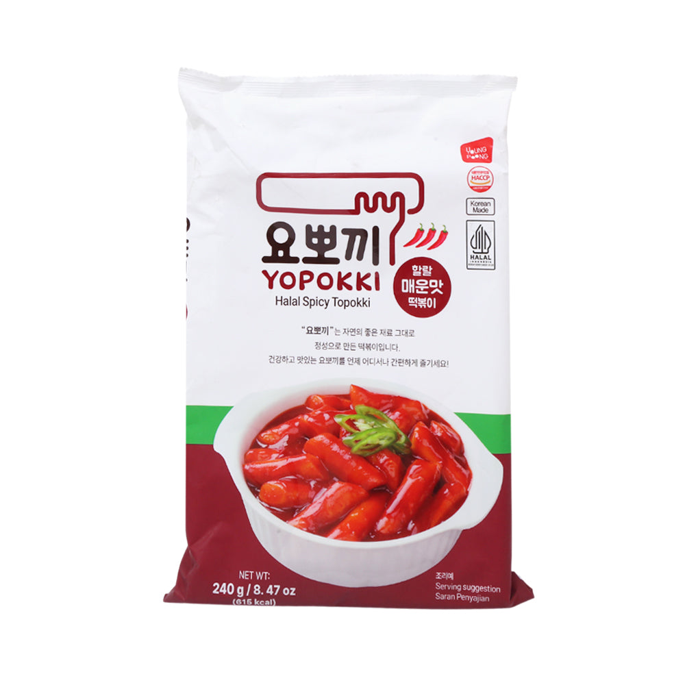 YOPOKKI SPICY TOPOKKI RICE CAKE POUCH 280GM
