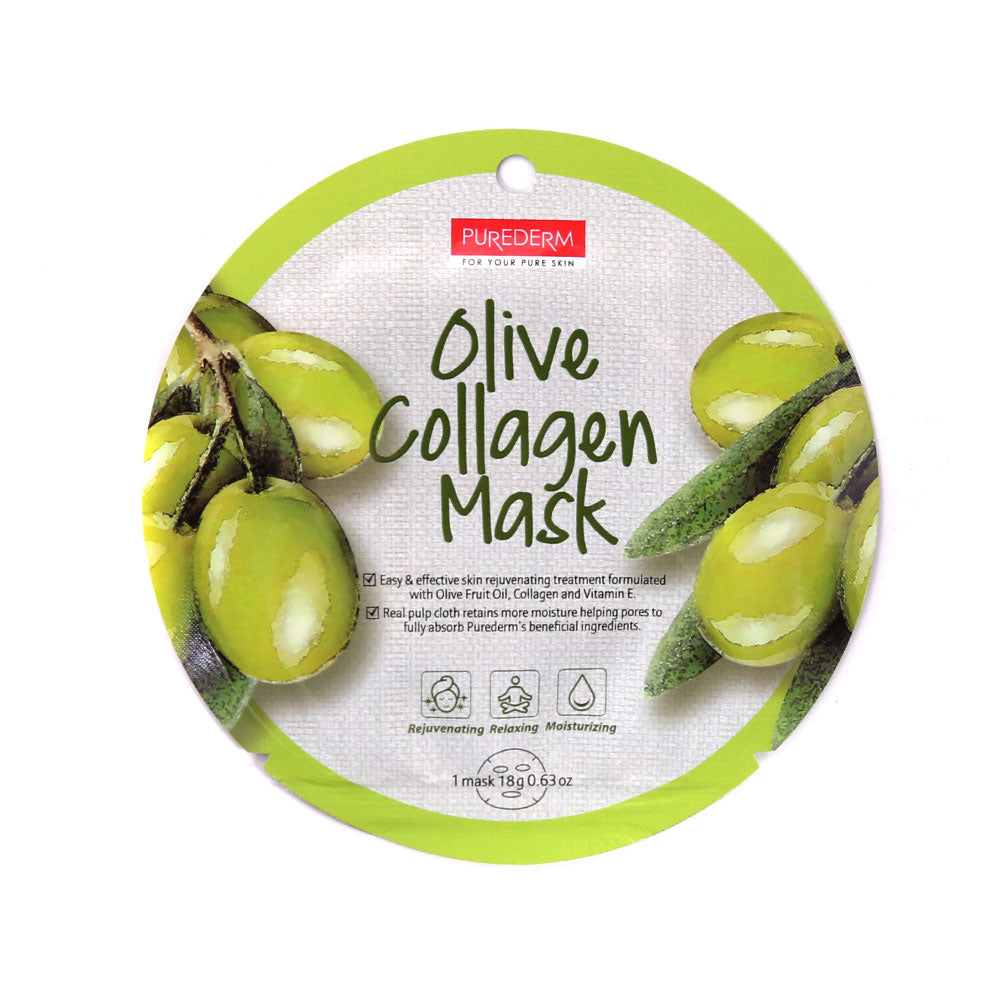 PUREDERM COLLAGEN MASK OLIVE ADS809