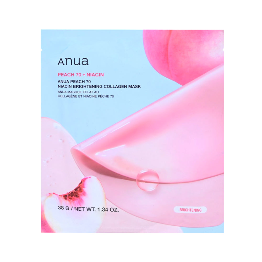 ANUA PEACH 70 NIACIN BRIGHTENING COLLAGEN MASK 38G