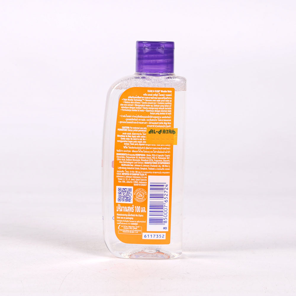 CLEAN & CLEAR MICELLAR WATER WITH ALOE VERA 100 ML