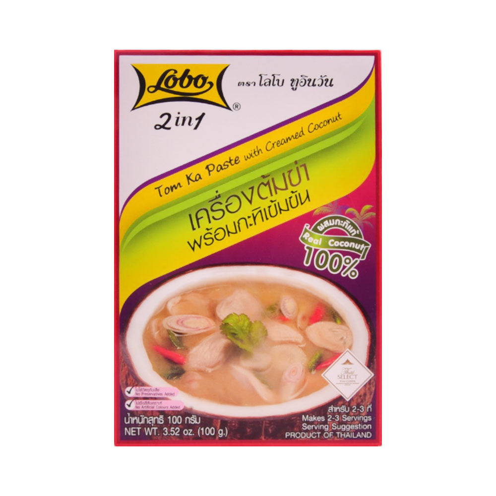LOBO 2IN1 TOM KA PASTE WITH CREAMED COCONUT 100G