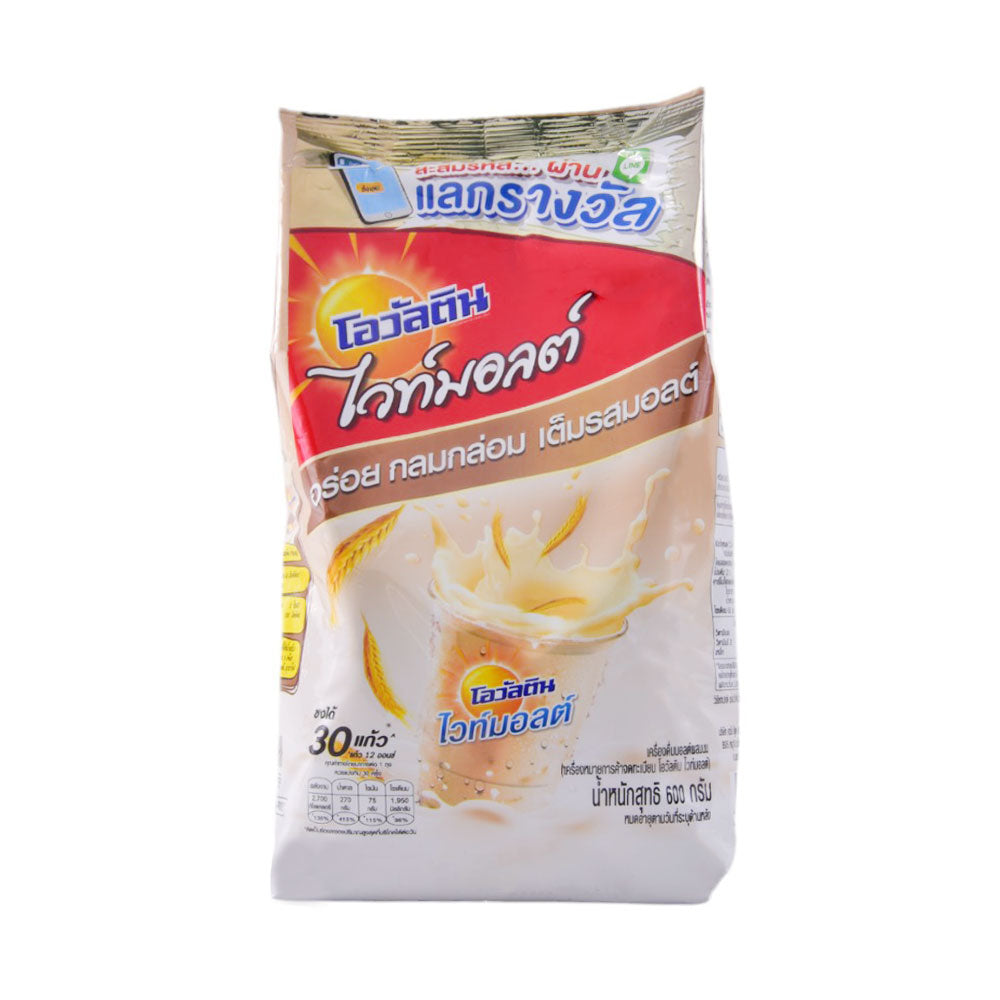 OVALTINE DRINKING POWDER WHITE MALT POUCH 600 GM