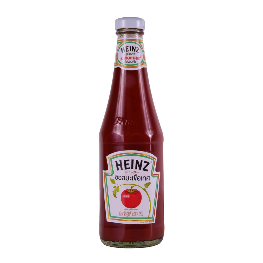 HEINZ TOMATO KETCHUP GLASS BOTTLE 600 GM