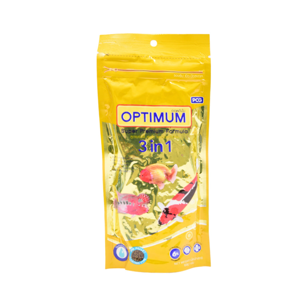 PCG OPTIMUM FISH FOOD SUPER PREMIUM FORMULA 3IN1 100 GM