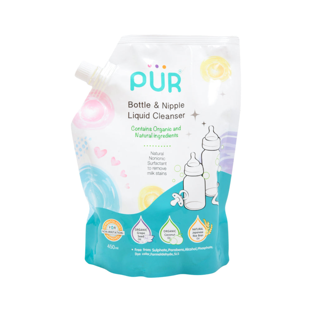 PUR BABY BOTTLE & NIPPLE LIQUID CLEANSER 450 ML
