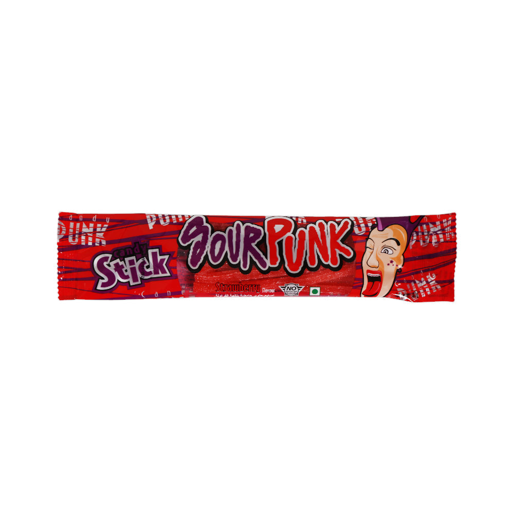 Punk Rocker Candy SOUR PUNK CANDY STICK STRAWBERRY FLAVOUR 40 GM – Al-Fatah