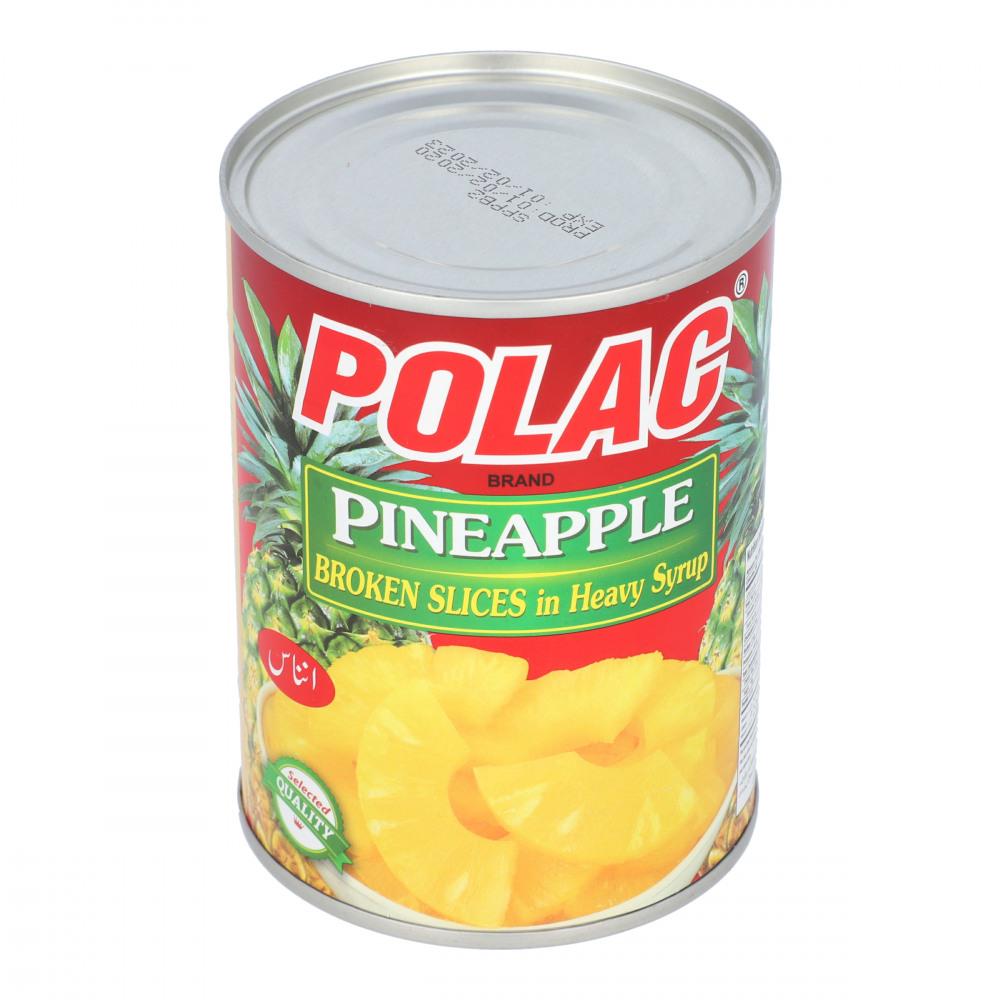 POLAC PINEAPPLE BROKEN SLICES IN HEAVY SYRUP 565 GM