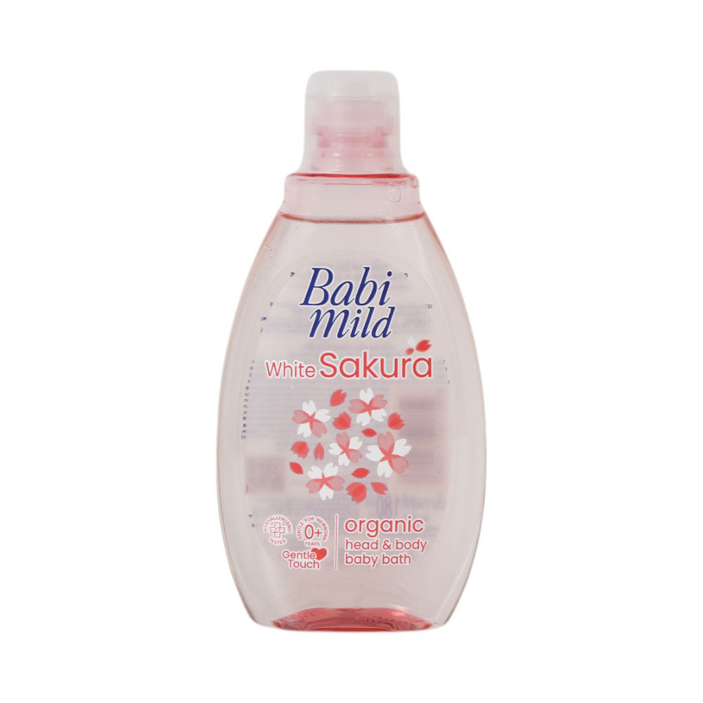 BABI MILD BABY BATH HEAD & BODY WHITE SAKURA 180 ML