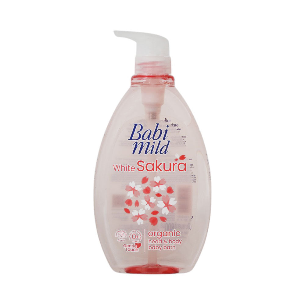 BABI MILD BABY BATH HEAD & BODY WHITE SAKURA 800 ML
