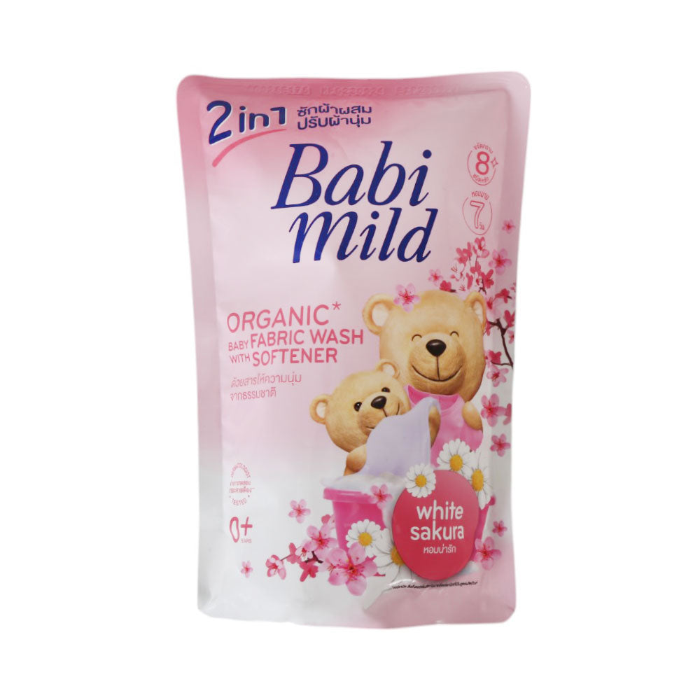BABI MILD FABRIC SOFTENER ORGANIC WHITE SAKURA 570 ML