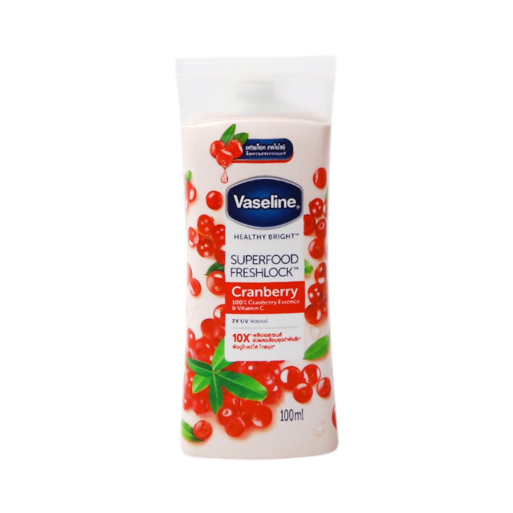 VASELINE LOTION SUPER FOOD FRESH LOCK CRANBERRY 100 ML