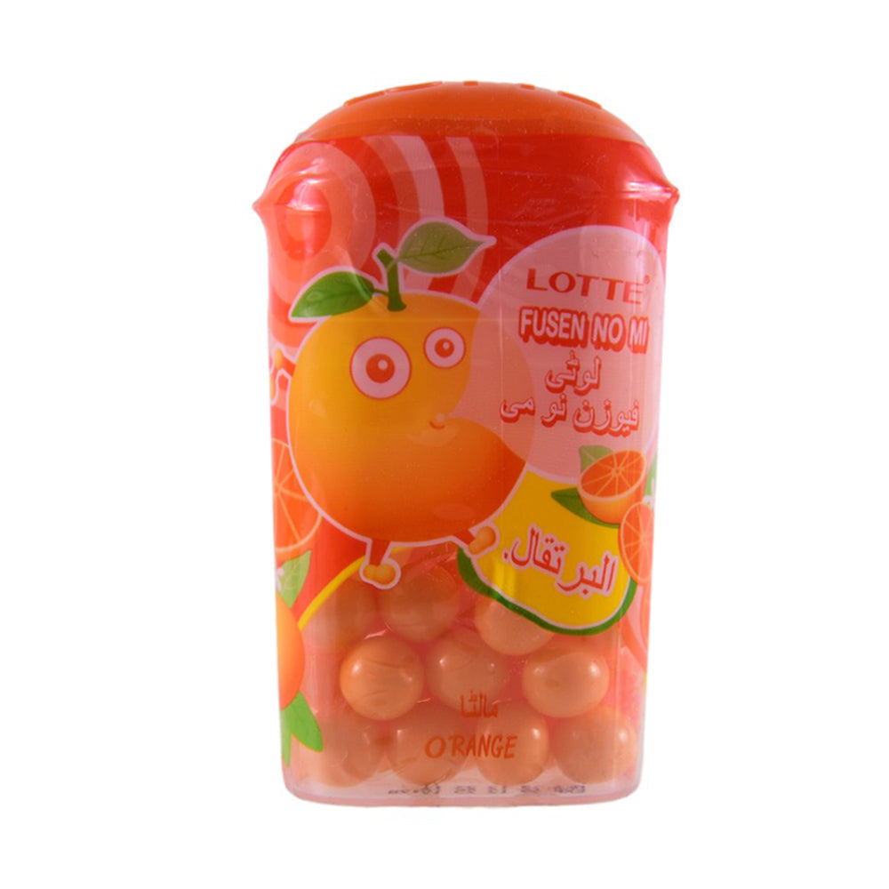LOTTE FUSEN NO MI BUBBLE GUM ORANGE 15 GM