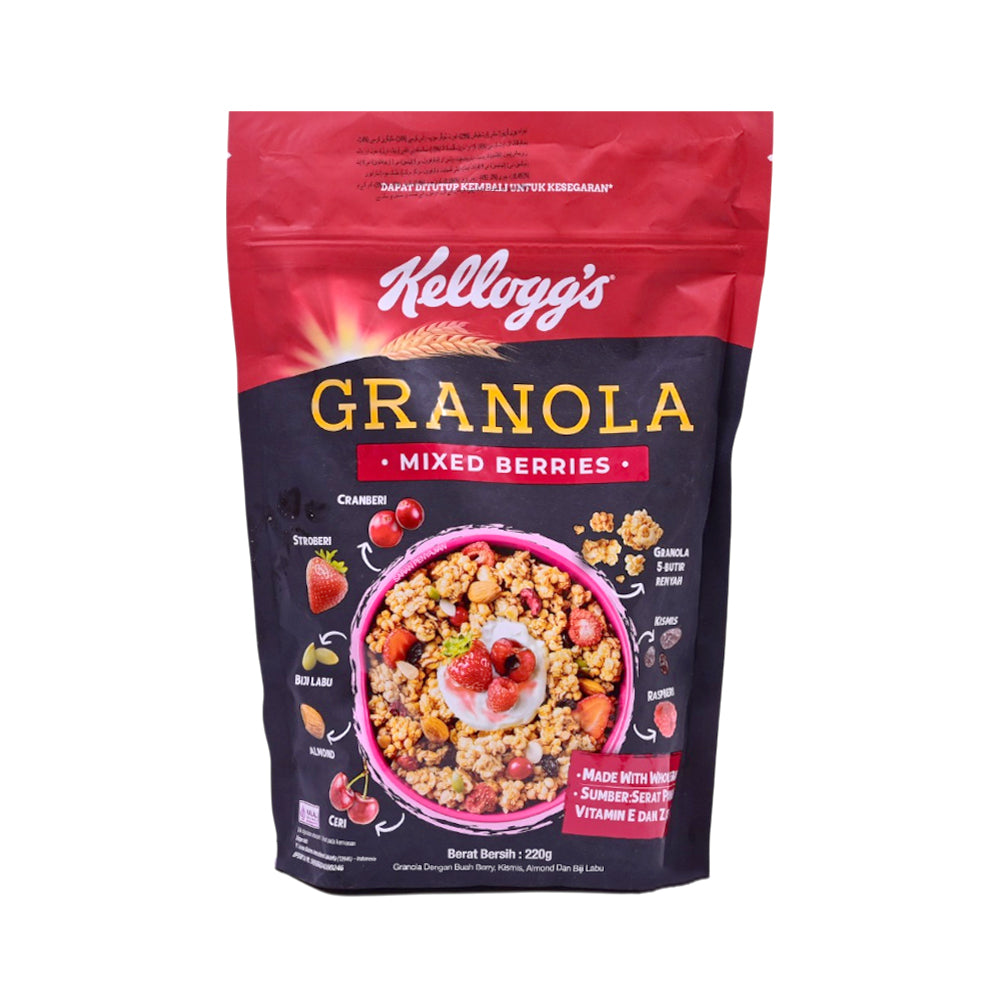 KELLOGGS CEREAL GRANOLA MIXED BERRIES 220 GM