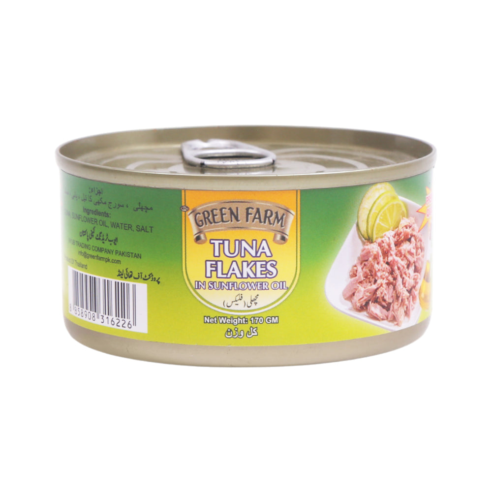 GREEN FARM TUNA FLAKES SUNFLOWER OIL 170 GM