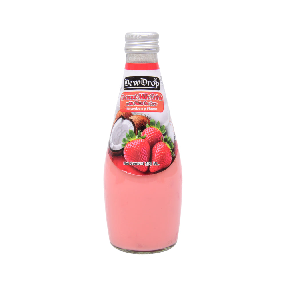 DEWDROP JUICE DRINK COCONUT MIKL WITH  STRAWBERRY 290 ML