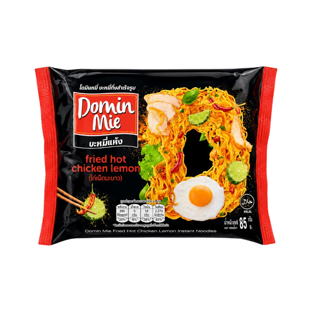 DOMIN MIE NOODLES FRIED HOT CHICKEN LEMON 85 GM