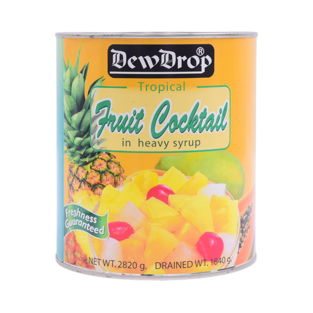DEW DROP FRUIT COCKTAIL TROPICAL IN HEAVY SYRUP 2820 GM