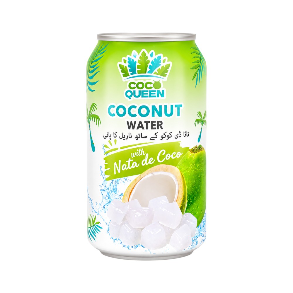 COCO QUEEN COCONUT WATER NATA DE COCO  TIN 310 ML